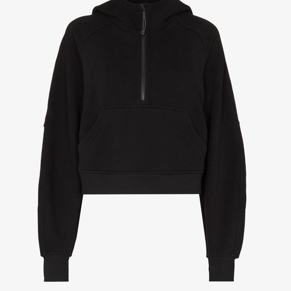 Lululemon Scuba Oversized Half-Zip 1/2 Zip Hoodie Sweatshirt - Black BLK - Picture 2 of 9